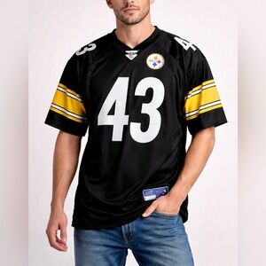 🏈 Steelers Polamalu #43 Black Jersey Size 48 NFL Fan New‎ Clean Rare
